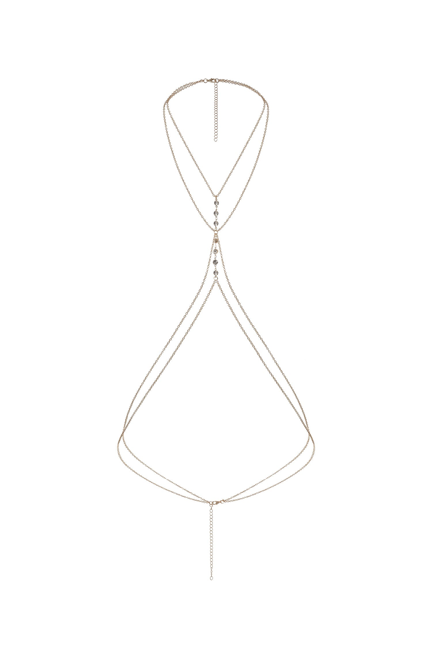 Print Double Decker Diamond Body Chain A250100302