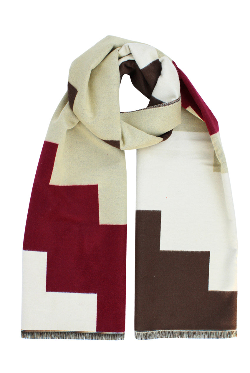 Multi Ladies Abstract Geometric Print Scarf AC0001