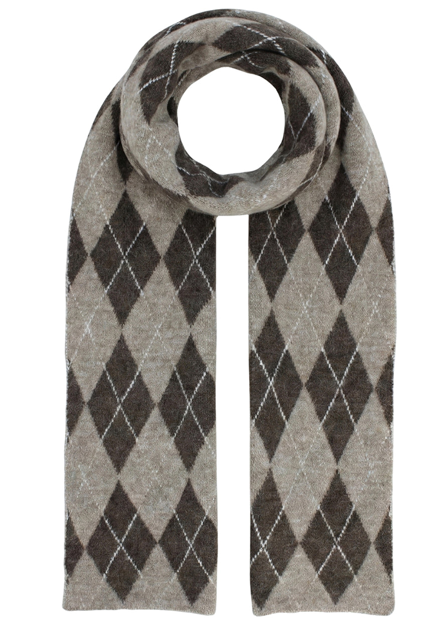 Multi Ladies Argyle Print Scarf AC0005