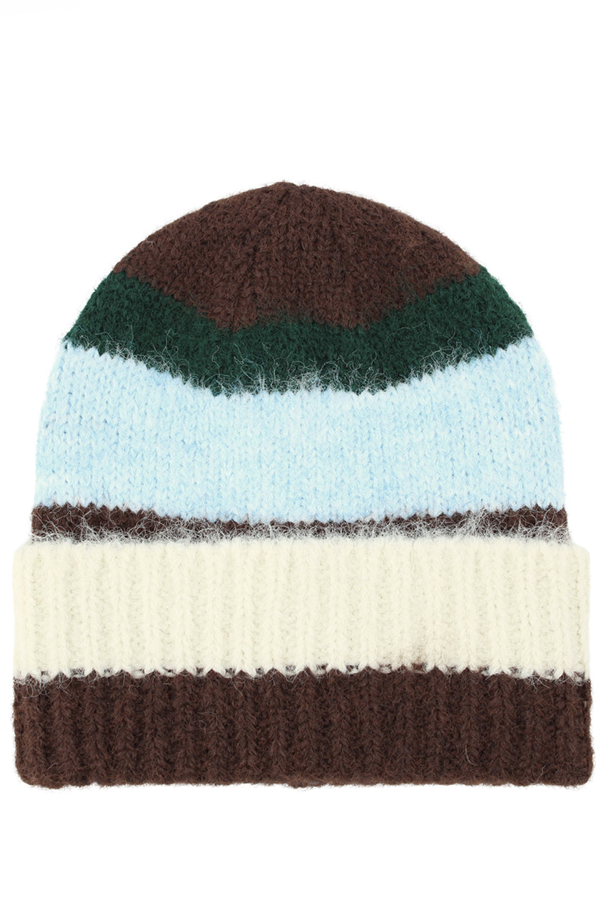 Multi Ladies Striped Beanie Hat AC0009