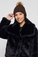 Brown Ladies Cable Knit Pom Beanie Hat by Gini London
