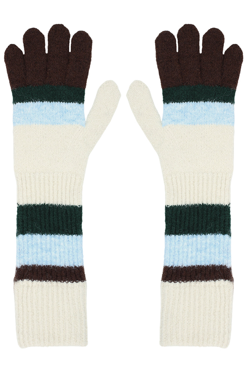 Multi Ladies Longline Striped Gloves AC0015