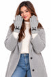 Grey Bow Detail Knit Gloves by Gini London
