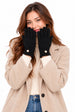 Black Gold Button Detail Gloves by Gini London