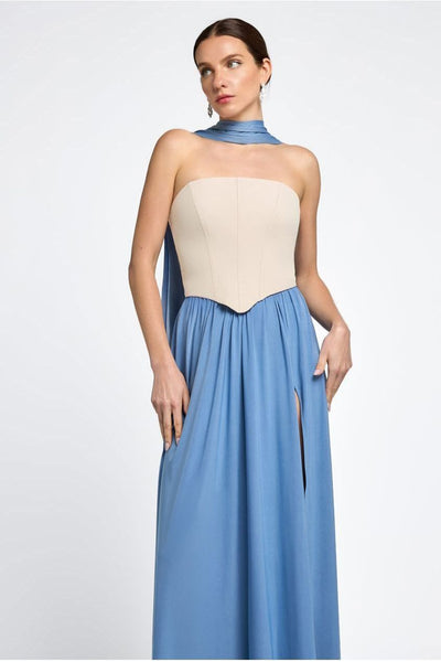 Airforce Blue - Soft Touch Jersey Scarf by Goddiva