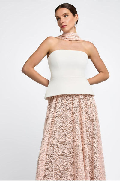 Blush Pink - Floral Lace Scarf by Goddiva
