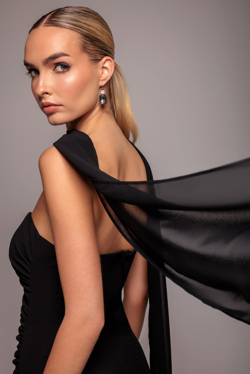 Chiffon Scarf - Black AC15