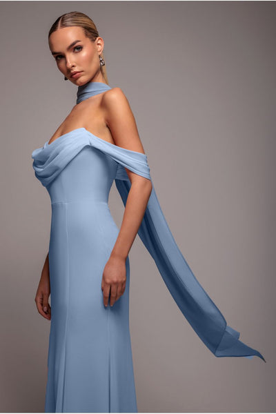 Dusky Blue - Chiffon Scarf - Dusky Blue by Goddiva