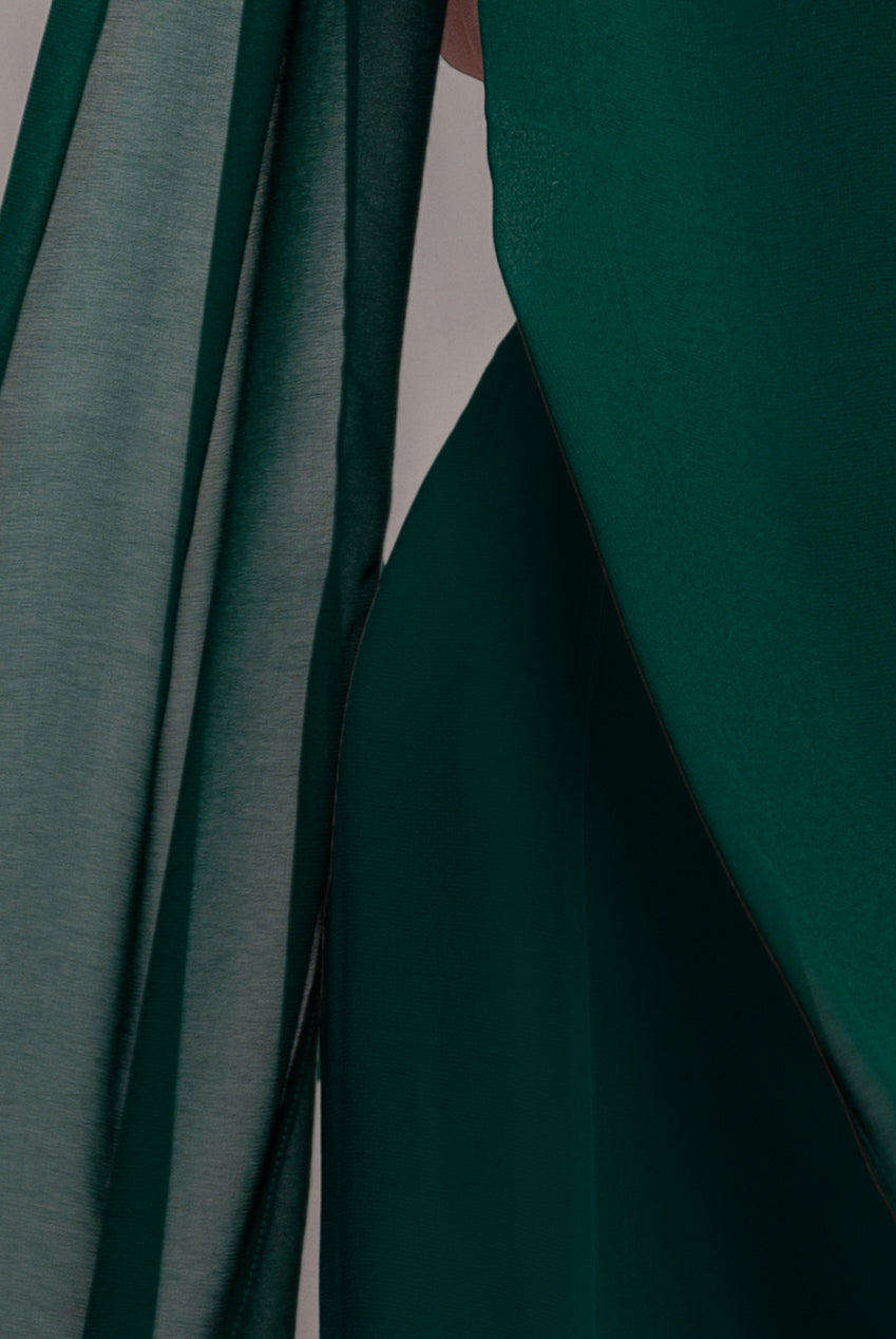 Chiffon Scarf - Emerald Green AC15