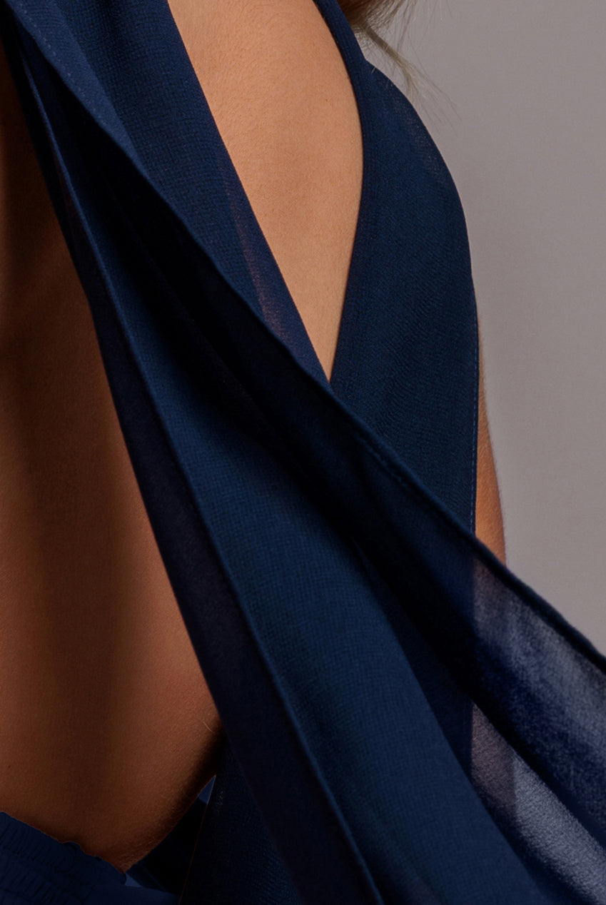 Chiffon Scarf - Navy Blue AC15