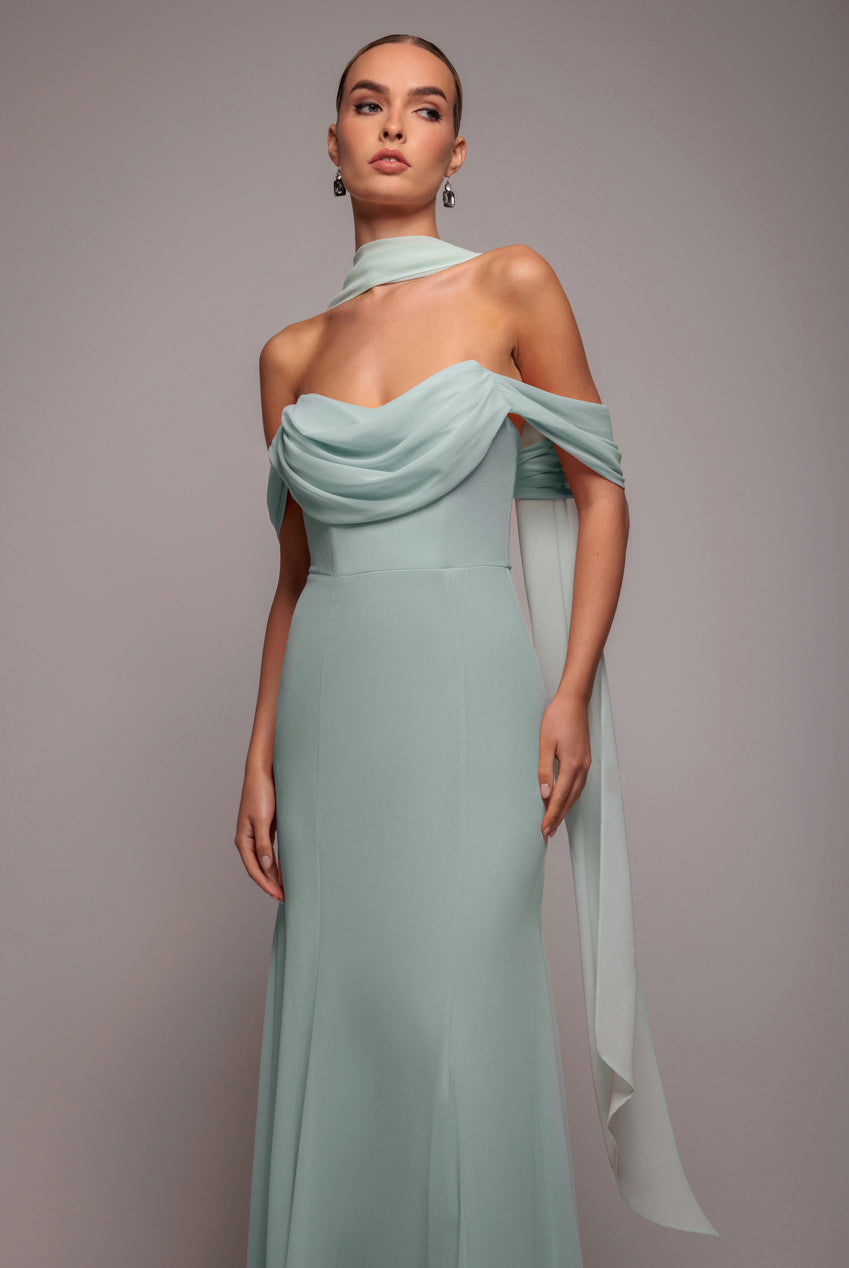 Chiffon Scarf - Sage Green AC15