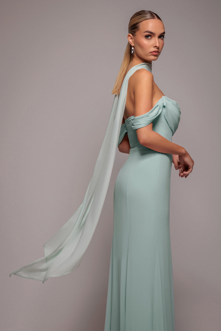 Chiffon Scarf - Sage Green AC15