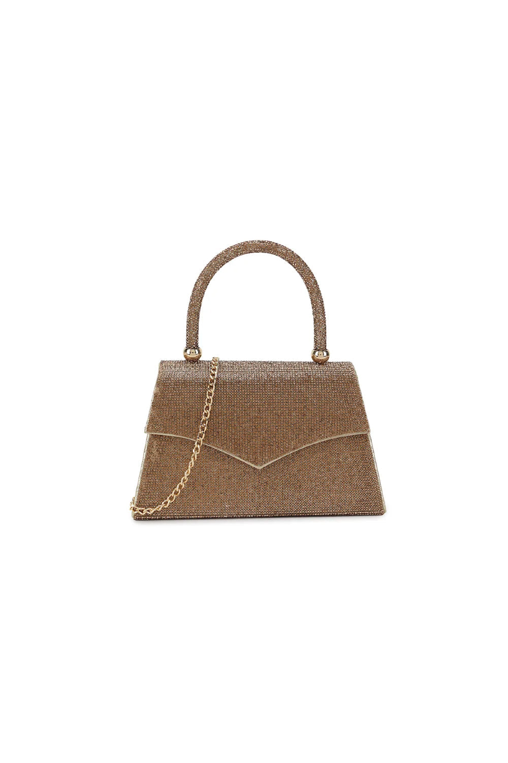 Gold Diamante Top Handle Bag ALH3015