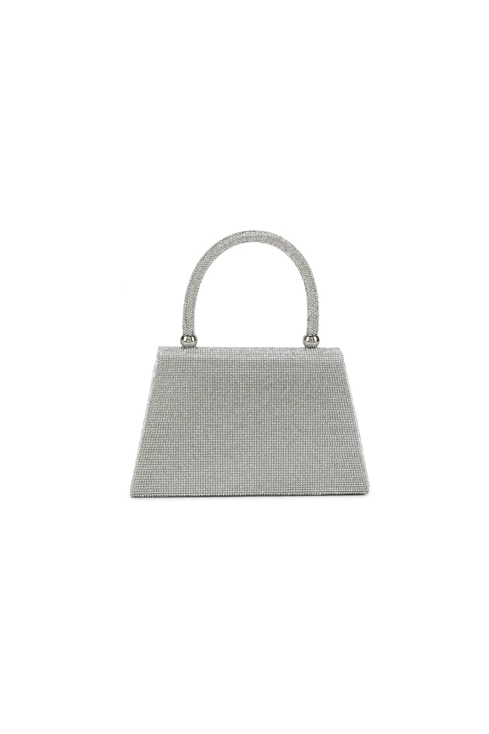 Silver Diamante Top Handle Bag ALH3015