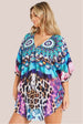 Aftershock London Purple Blue Short Beach Dress Kaftan