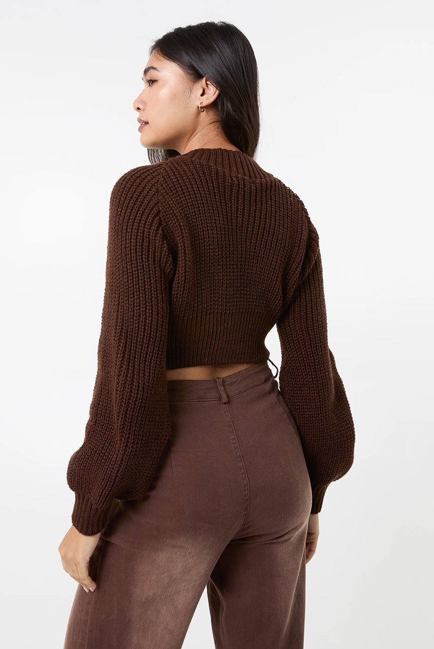 High Neck Knitted Crop Jumper AW24289P030