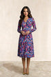 Floral Printed Button Front Satin Midi Dress In Multi by Chi Chi London