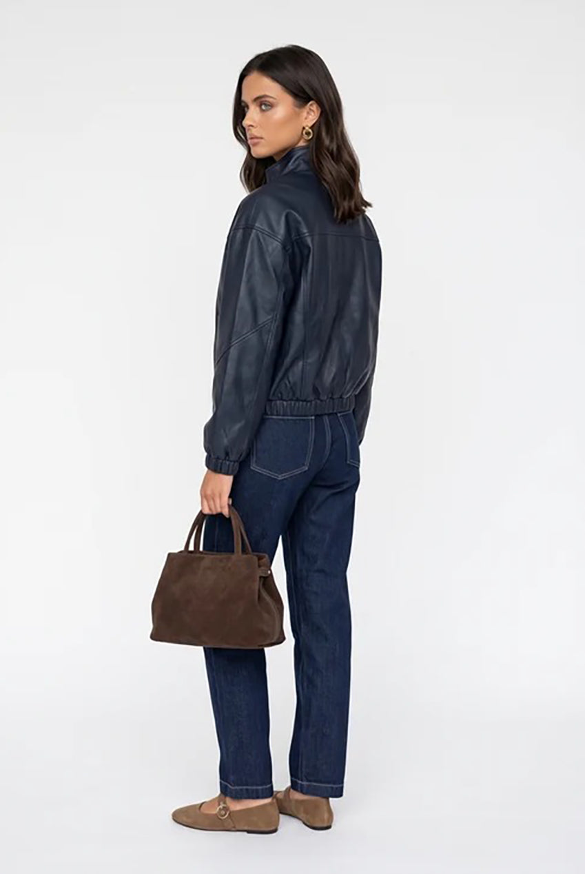 PU Oversized Jacket Navy 40JKT38467