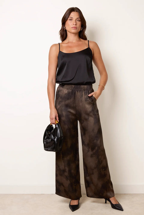 Elastic Waist Printed Trousers by Blue Vanilla