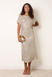 Ruched Midi Sequin Dress by Blue Vanilla