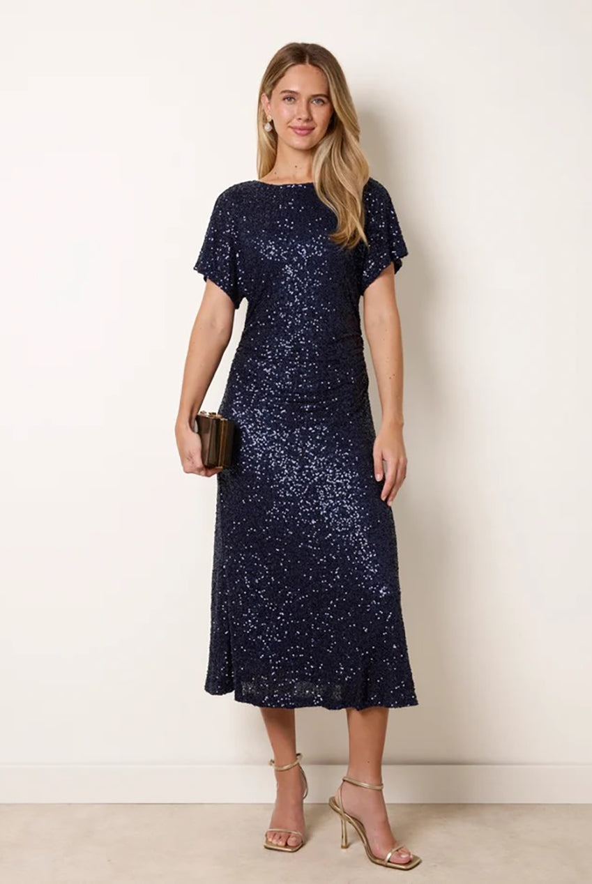 Ruched Midi Sequin Dress AW26074B008