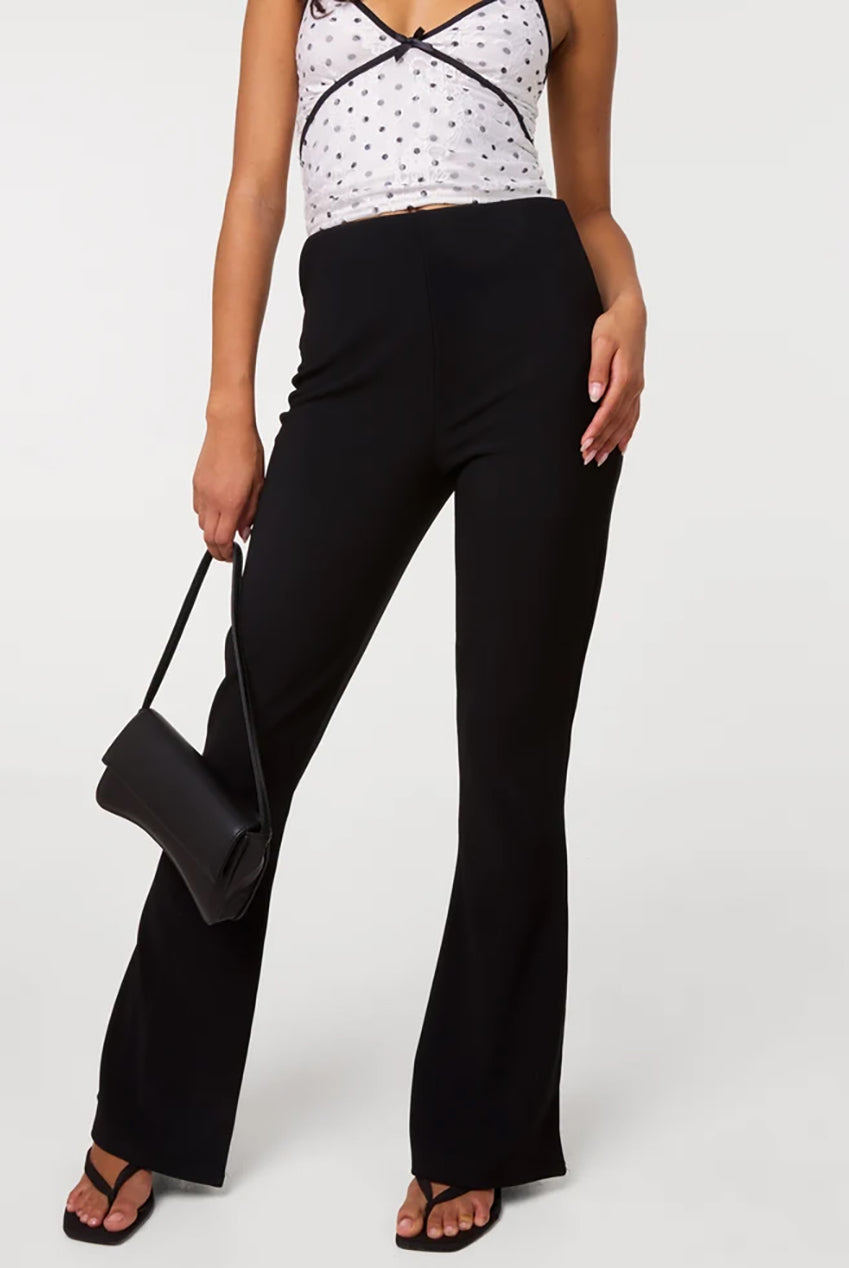 Fine Rib Stretch Flare Trousers AW26112P003