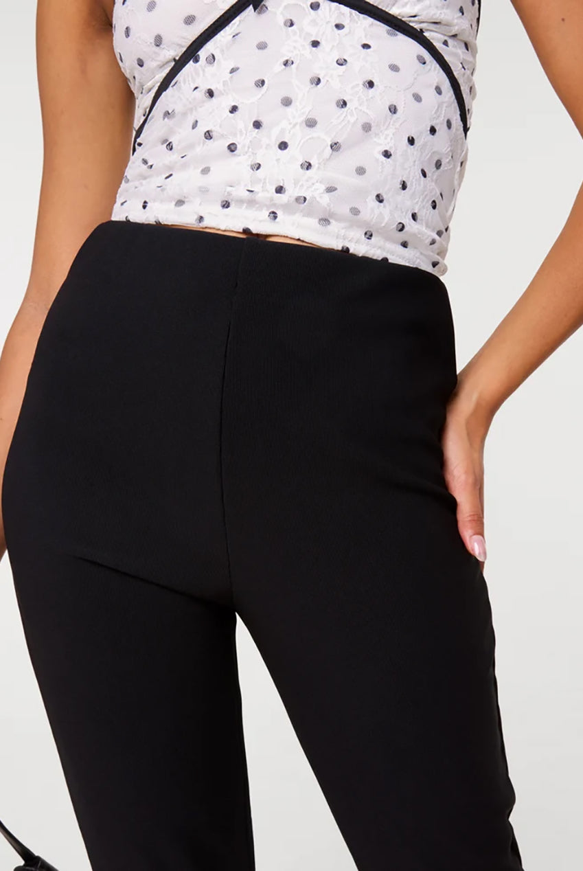 Fine Rib Stretch Flare Trousers AW26112P003