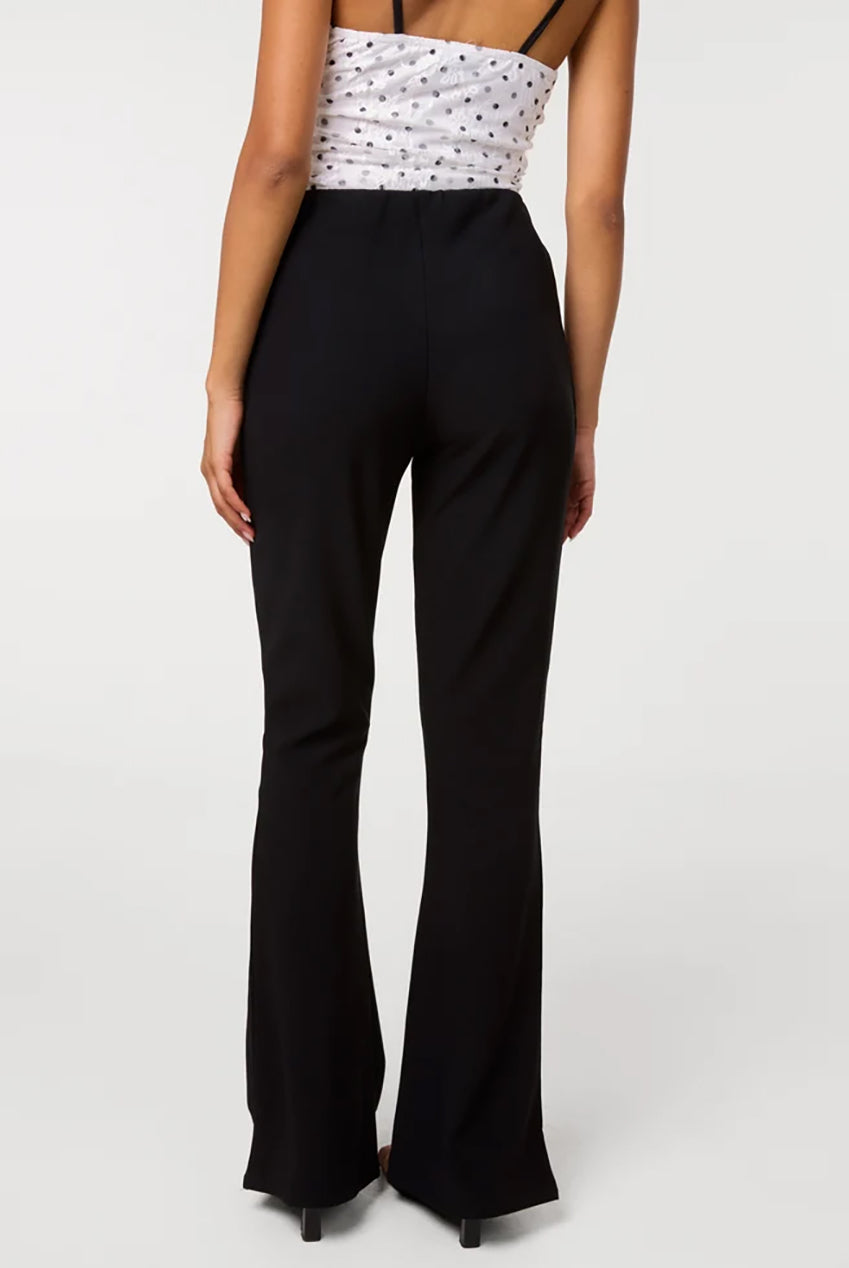 Fine Rib Stretch Flare Trousers AW26112P003