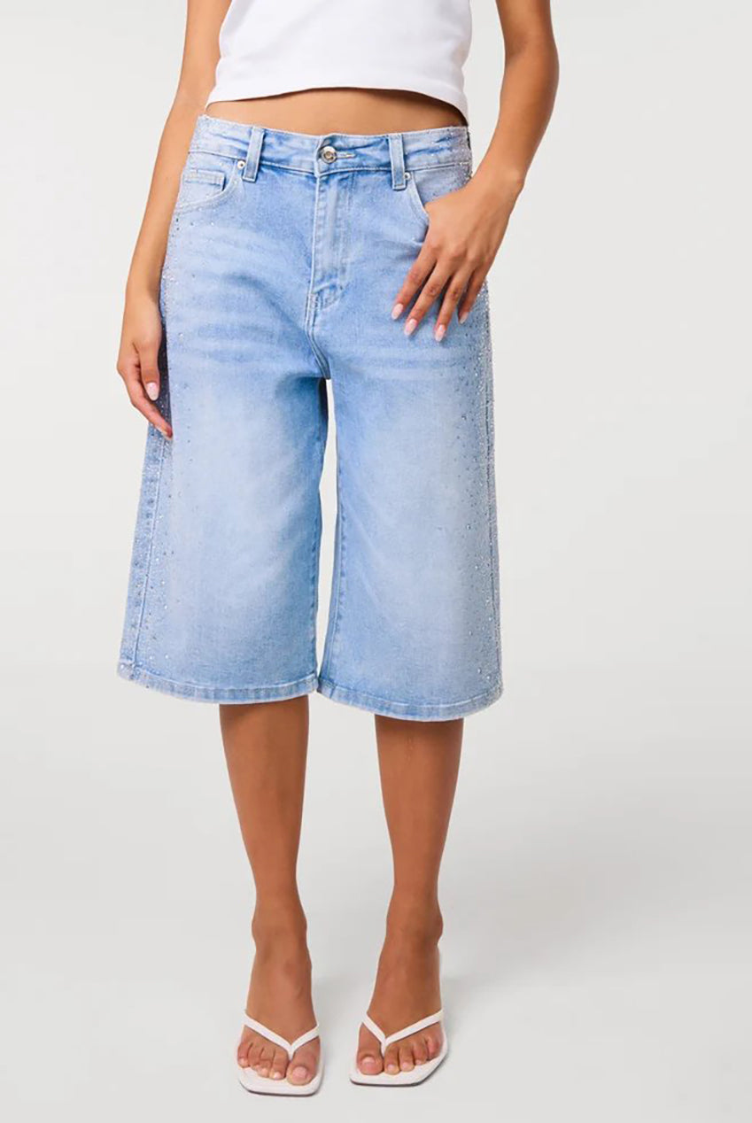 Diamante Side Bermuda Shorts AW26124P262