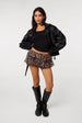 Printed Lace Micro Ruffle Skort by Pink Vanilla