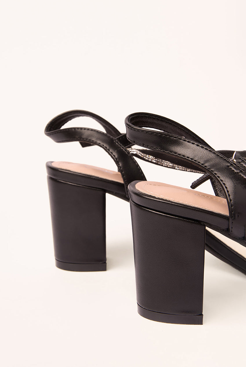 Bling Strap Block Heels AW26180B003