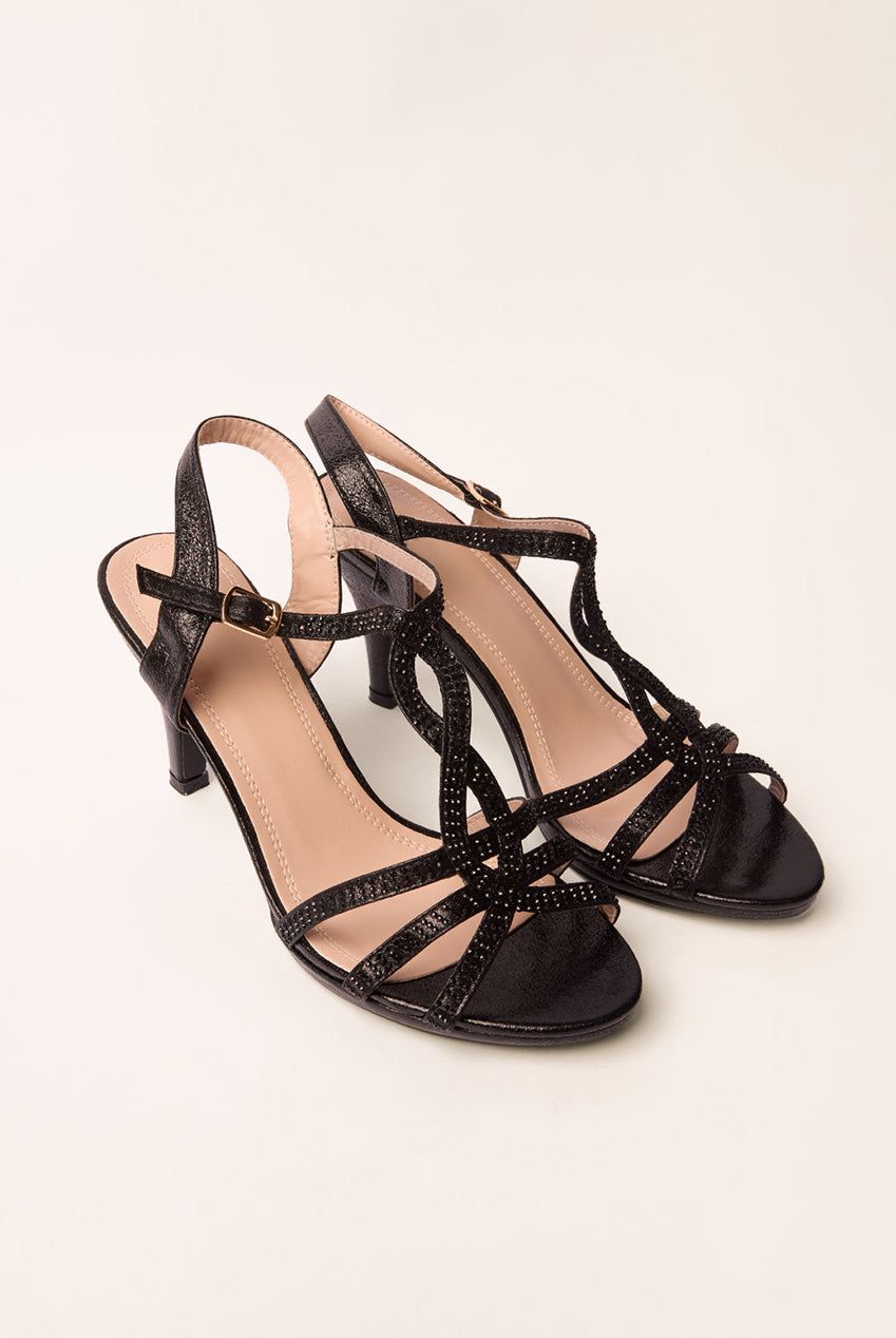 Twist Front Diamante Detailed Heels AW26181B003