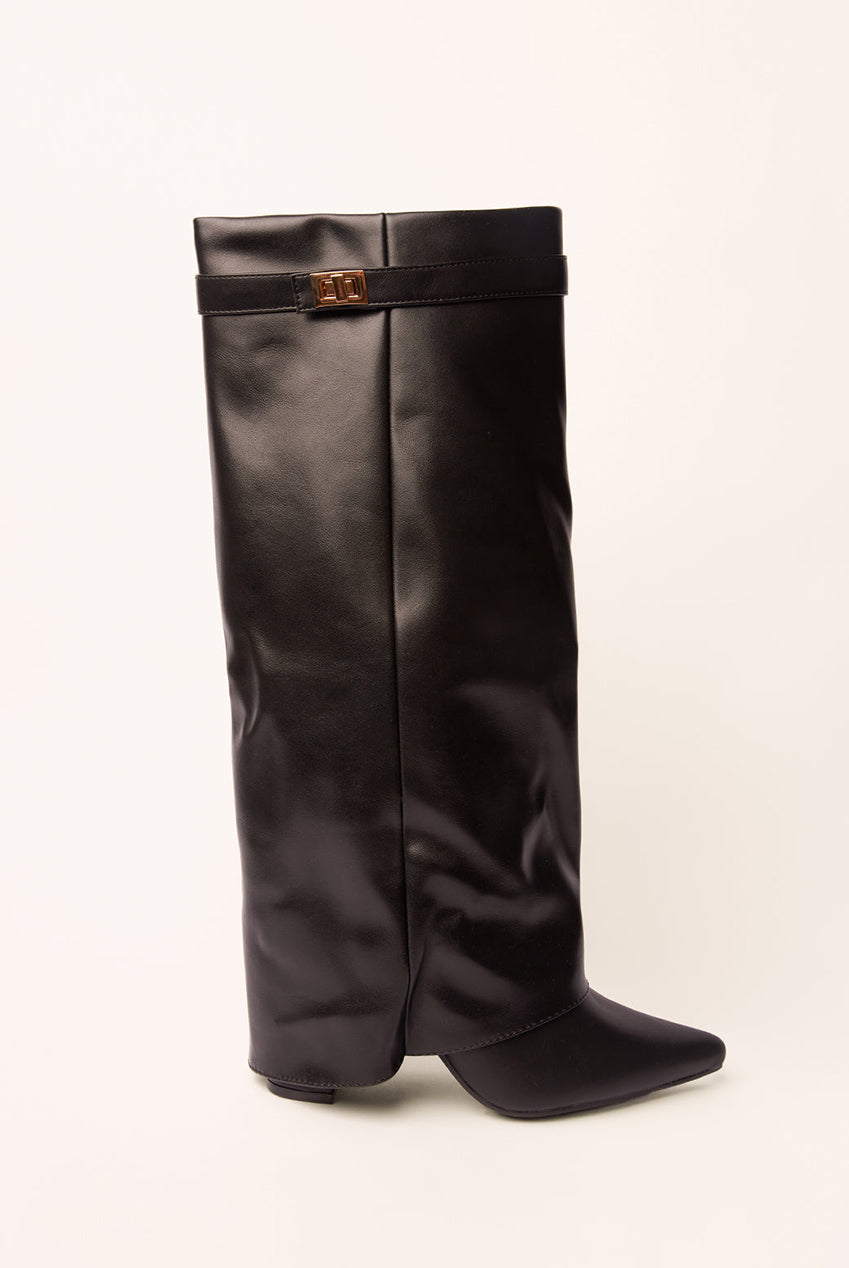 Cape Buckle Knee High Boots AW26183B003