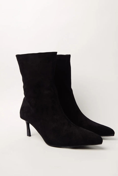 Pointed Toe Low Heel Boots by Blue Vanilla