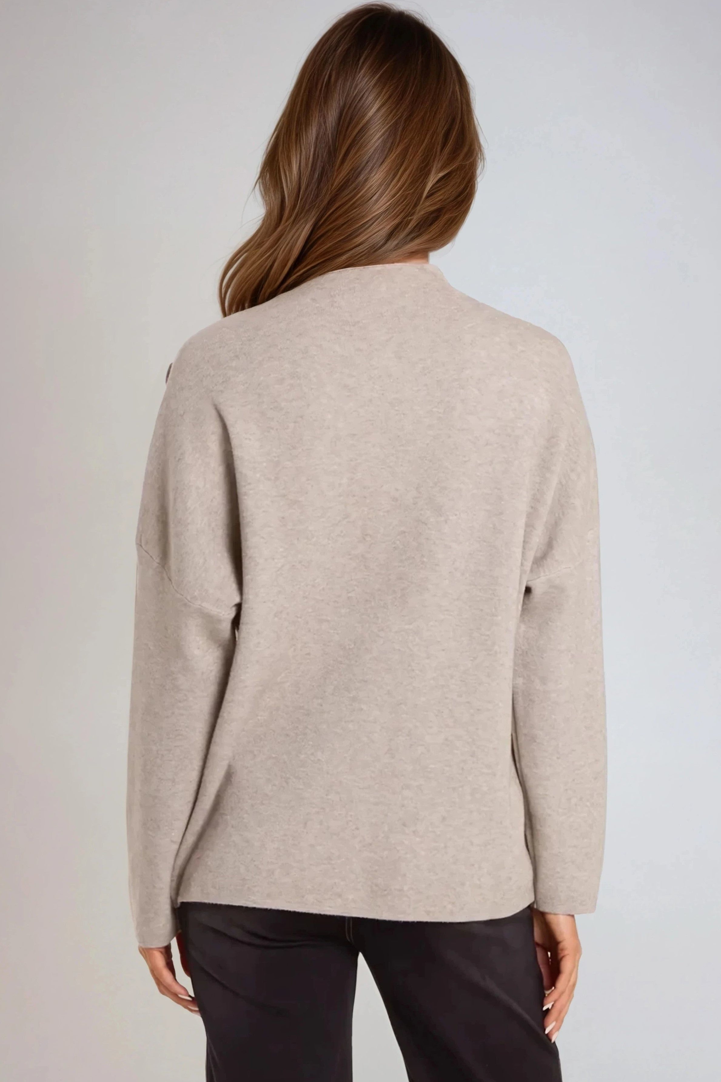 Mocha High Neck Jumper ALNL258543285
