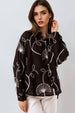 Aftershock London Black Embroidered Linen Blend Shirt