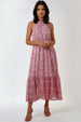 Aftershock London Pink Abstract Print Halterneck Maxi Dress