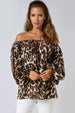 Aftershock London Leopard Print Bardot Top