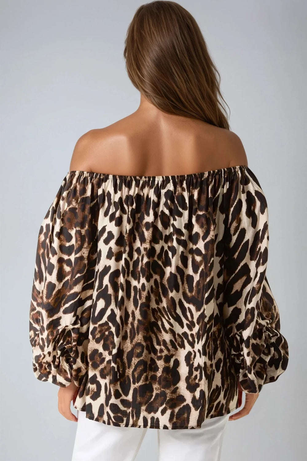 Leopard Print Bardot Top ALQ3513025