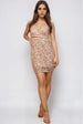 Rose Gold Sequin Mini Cami Dress by Aftershock London