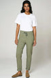 Khaki Stretch Drawstring Trousers by Aftershock London