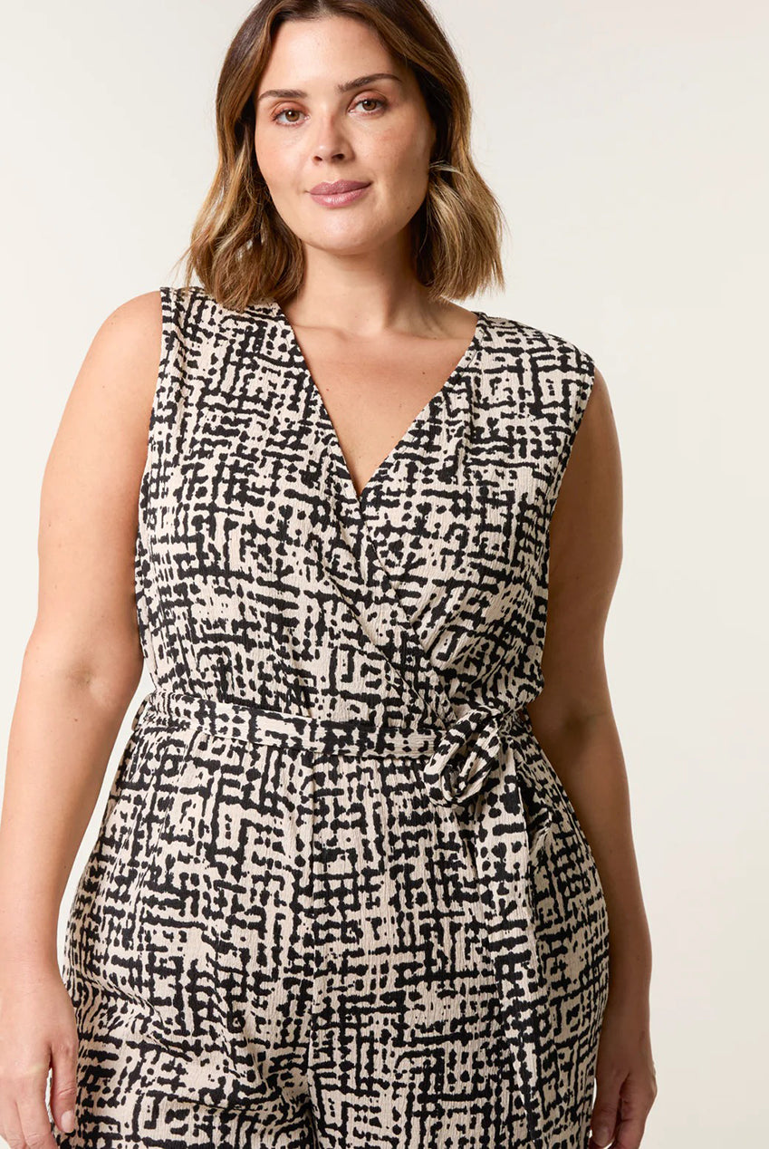 Curve Sleeveless Belted Jumpsuit BC257714063A