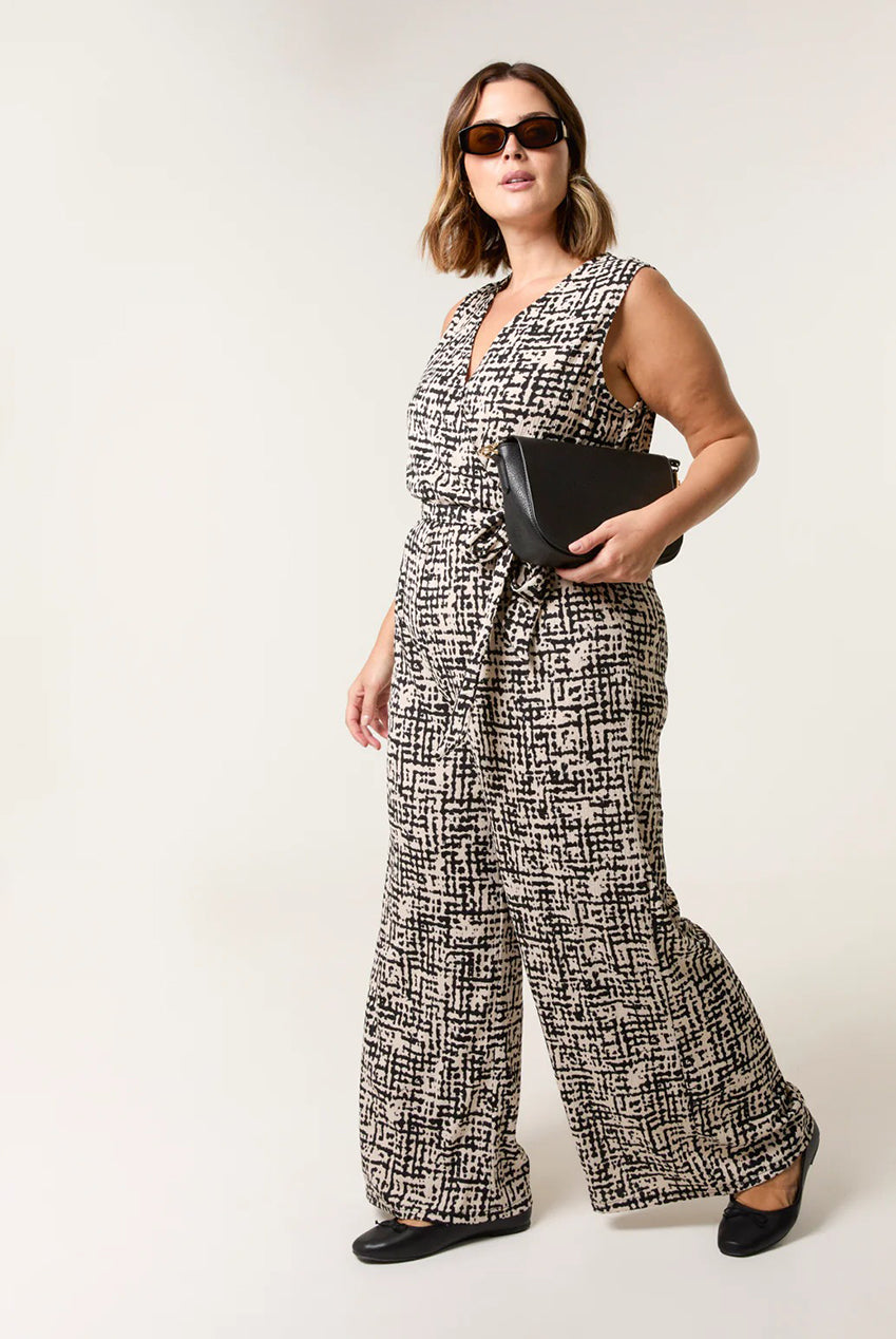 Curve Sleeveless Belted Jumpsuit BC257714063A