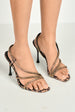 Val 3 Diamante Band Stiletto Heeled Sandals In Leopard by Miss Diva