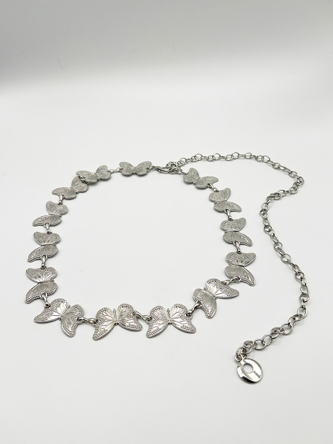 Butterfly Chain Belt In Silver BT410321