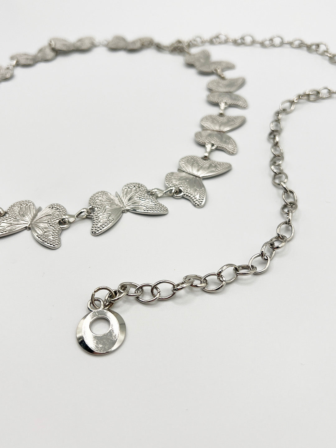 Butterfly Chain Belt In Silver BT410321
