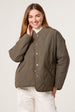 Button Front Quilted Jacket by Blue Vanilla