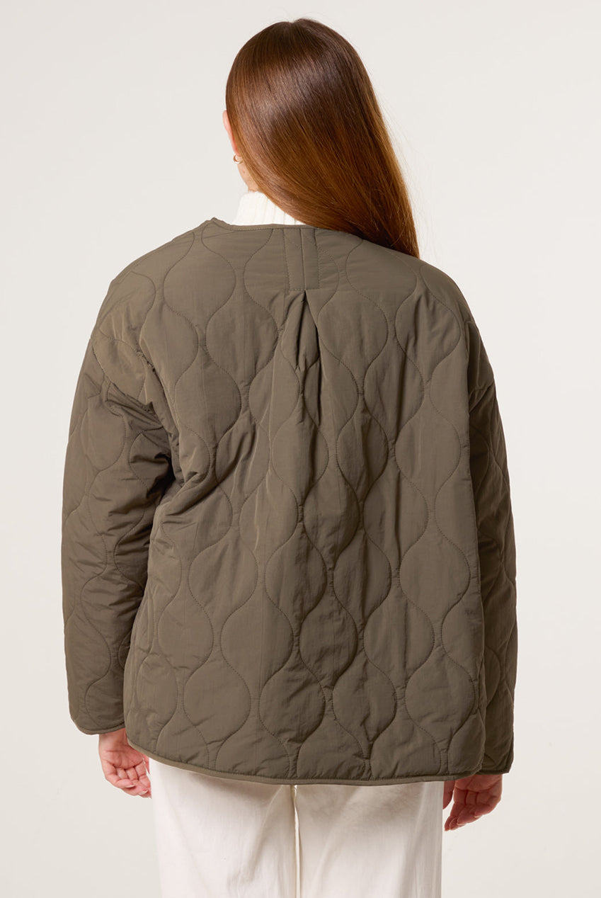 Button Front Quilted Jacket BV2515056