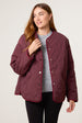 Button Front Quilted Jacket by Blue Vanilla
