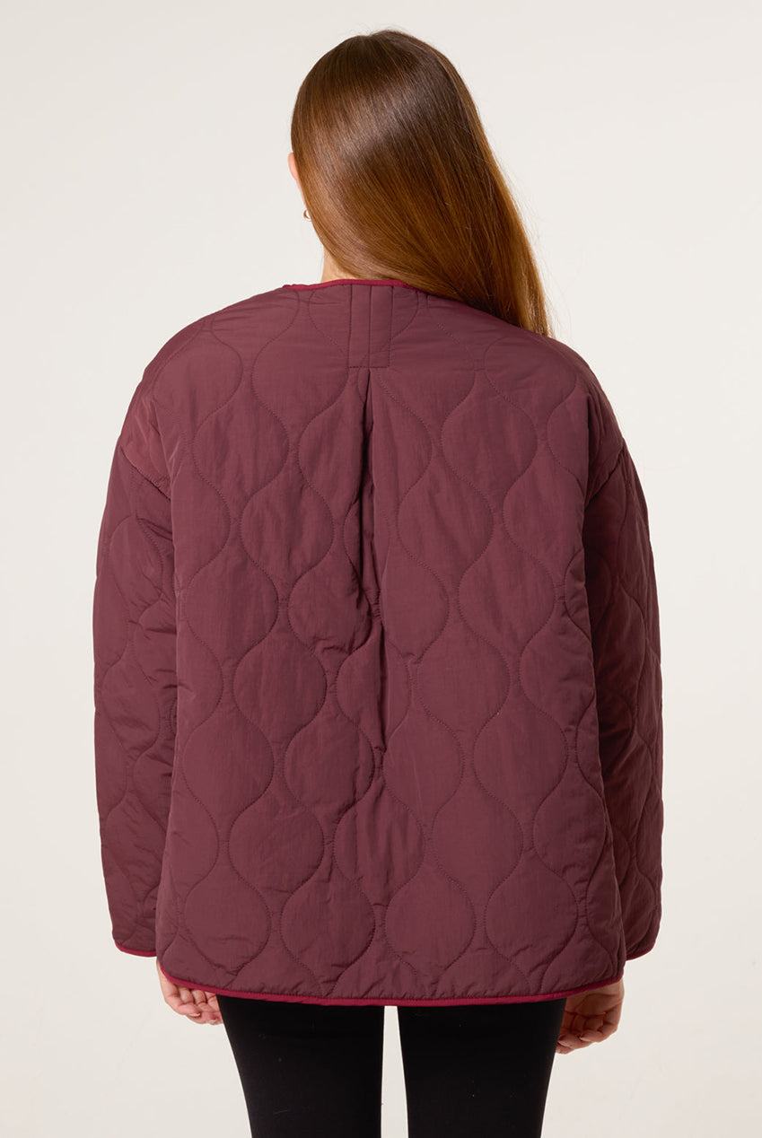 Button Front Quilted Jacket BV2515034